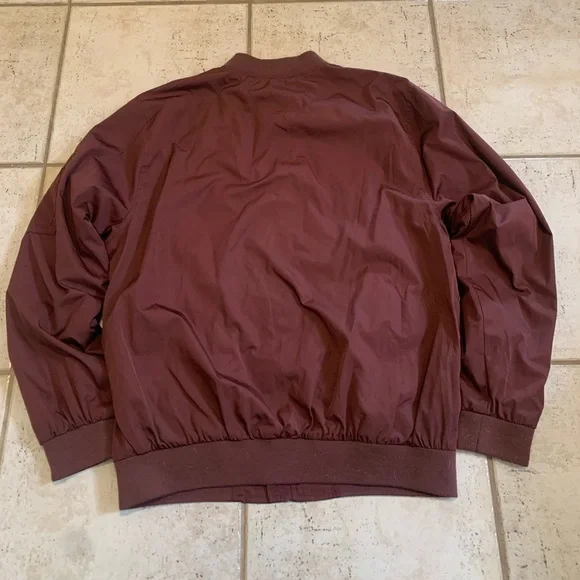 No Boundaries Maroon Bomber Jacket Men's M - Picture 3 of 6